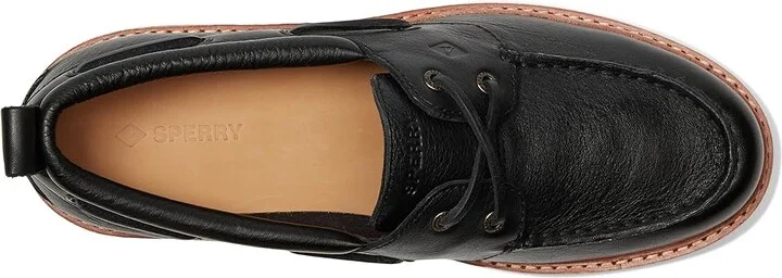Sperry Ao 2 Eye Lug Women's Shoes Black : 11 M (B), Leather - Image 2