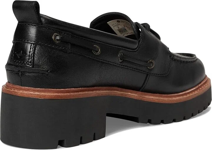 Sperry Ao 2 Eye Lug Women's Shoes Black : 11 M (B), Leather - Image 4