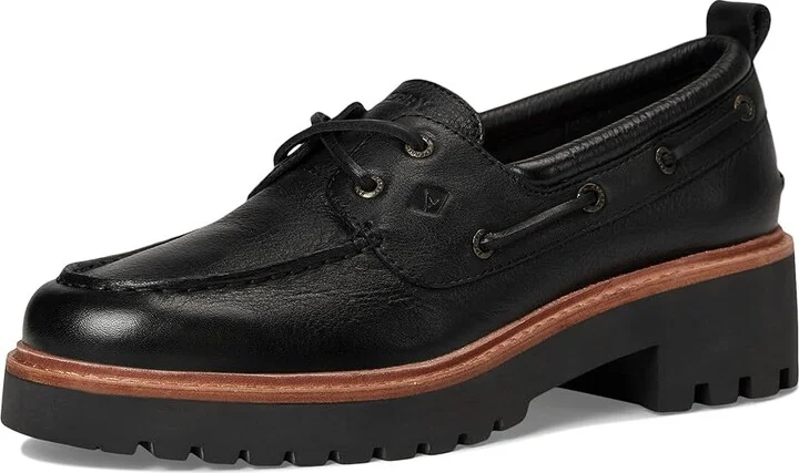 Sperry Ao 2 Eye Lug Women's Shoes Black : 11 M (B), Leather - Image 5