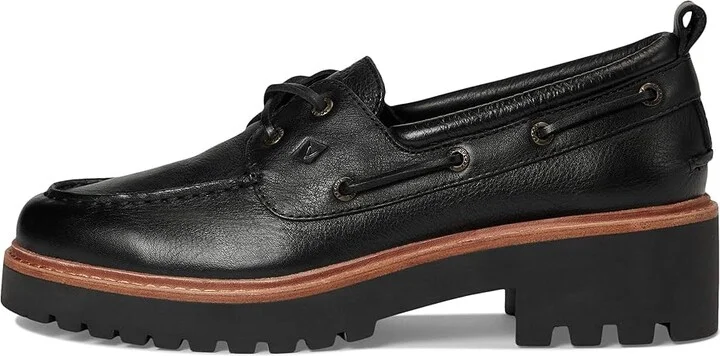 Sperry Ao 2 Eye Lug Women's Shoes Black : 11 M (B), Leather - Image 6