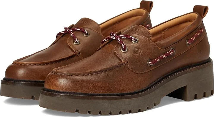 Sperry Ao 2 Eye Lug Women's Shoes Brown : 7.5 M (B), Leather