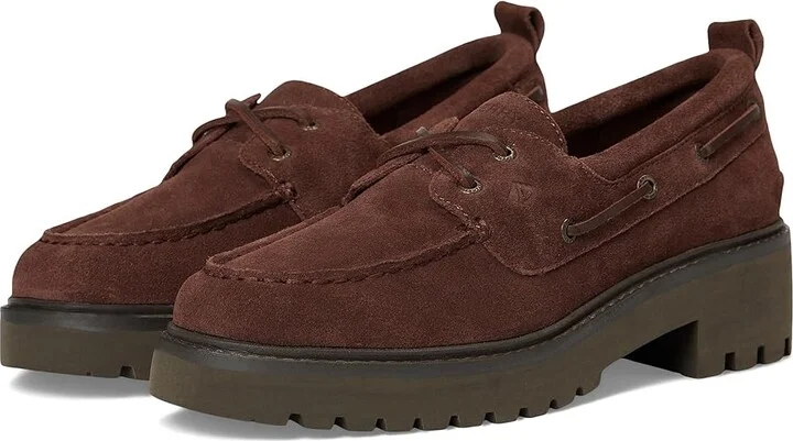 Sperry Ao 2 Eye Lug Women's Shoes Dark Choco : 8 M (B), Leather