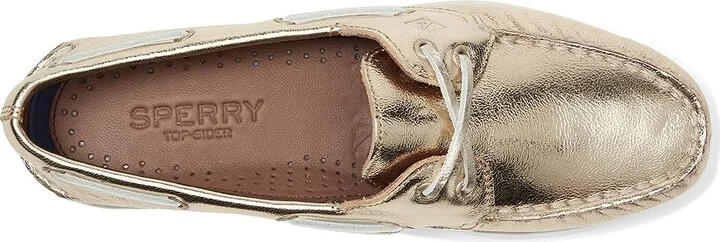 Sperry AO 2 Eye Women's Flat Shoes Gold : 6.5 M (B), Leather - Image 2