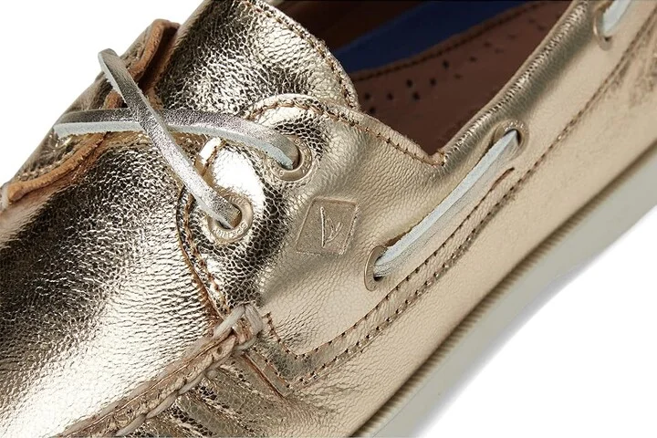 Sperry AO 2 Eye Women's Flat Shoes Gold : 6.5 M (B), Leather - Image 7
