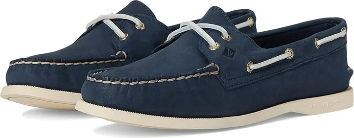 Sperry AO 2 Eye Women's Flat Shoes Navy : 5.5 M (B), Leather