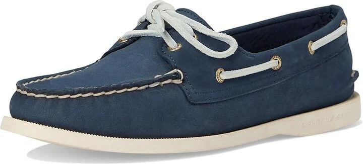 Sperry AO 2 Eye Women's Flat Shoes Navy1 : 8 W (C), Leather - Image 5