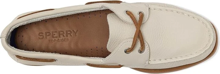 Sperry AO 2 Eye Women's Flat Shoes White : 6 M (B), Leather - Image 2