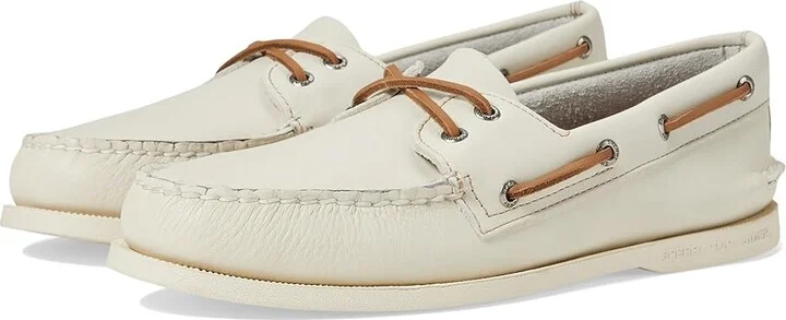 Sperry Authentic Original 2-Eye Summer Men's Lace-up Boots Ivory : 11.5 W (EE), Leather
