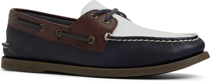 Navy/White/Brown