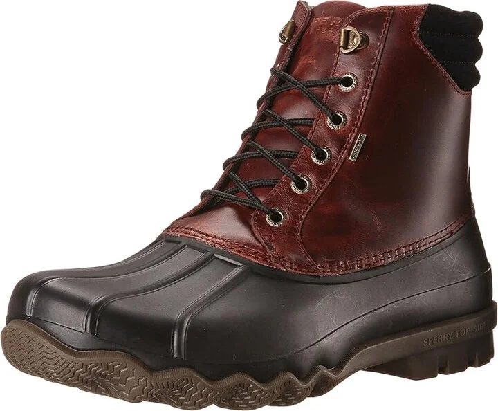 Sperry Avenue Duck Boot Men's Lace-up Boots Black/Amaretto : 7 M (D), Leather/Rubber - Image 2