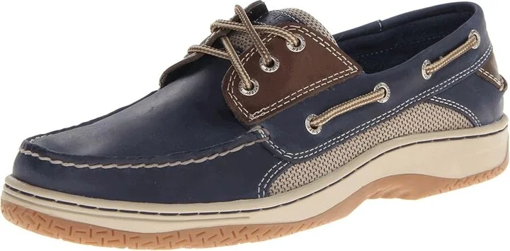 Sperry Billfish 3-Eye Boat Shoe Men's Lace up casual Shoes Navy/Brown : 8.5 M (D), Leather/Synthetic - Image 2