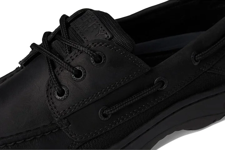 Sperry Billfish 3-Eye Men's Lace Up Moc Toe Shoes Black : 8 M (D), Mesh - Image 7