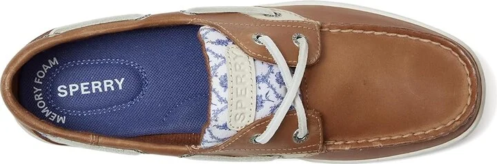 Sperry Bluefish 2 Eye Women's Flat Shoes Floral : 7 M (B), Leather - Image 2