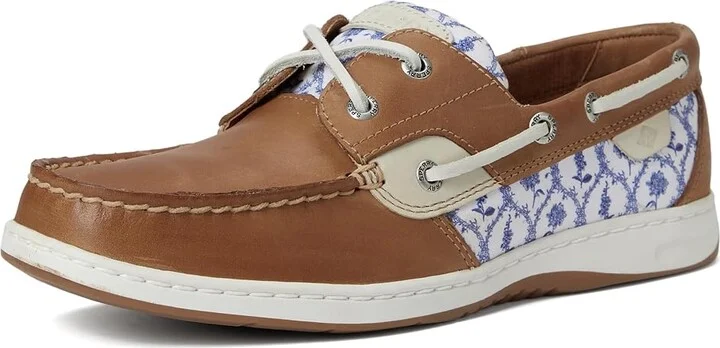 Sperry Bluefish 2 Eye Women's Flat Shoes Floral : 7 M (B), Leather - Image 5
