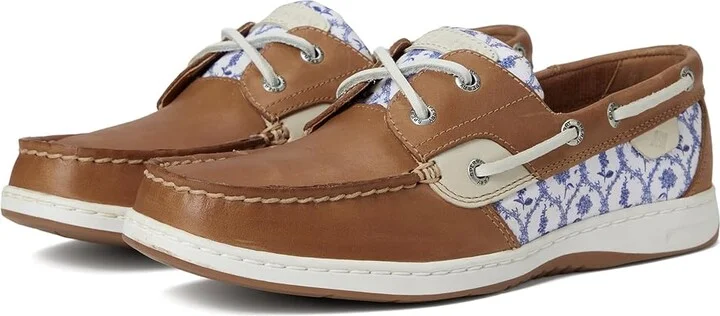 Sperry Bluefish 2 Eye Women's Flat Shoes Floral : 7 M (B), Leather