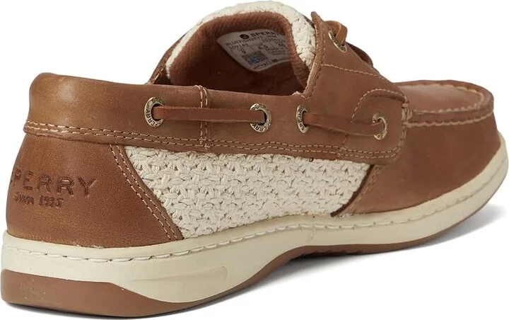 Sperry Bluefish 2 Eye Women's Flat Shoes Tan Combo : 6.5 M (B), Leather - Image 4