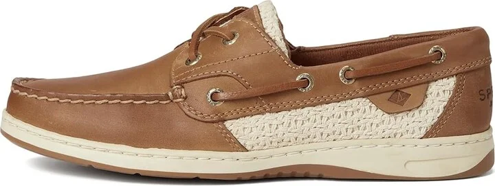 Sperry Bluefish 2 Eye Women's Flat Shoes Tan Combo : 6.5 M (B), Leather - Image 6