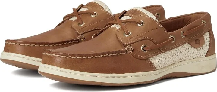 Sperry Bluefish 2 Eye Women's Flat Shoes Tan Combo : 6.5 M (B), Leather