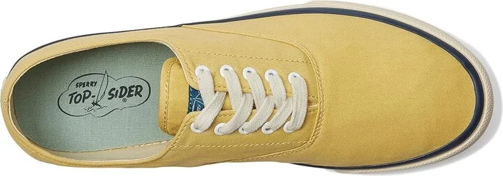 Sperry Cloud Cvo Men's Lace up casual Shoes Vintage Yellow : 5 M (D), Canvas - Image 2