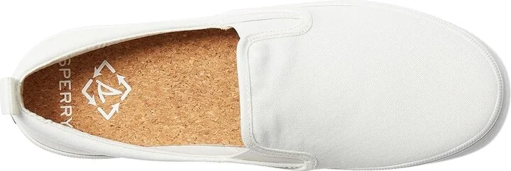 Sperry Crest Twin Gore Women's Slip on Shoes White 1 : 8.5 M (B), Canvas - Image 2