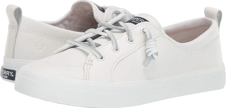 Sperry Crest Vibe Leather Women's Shoes White : 5 M (B)