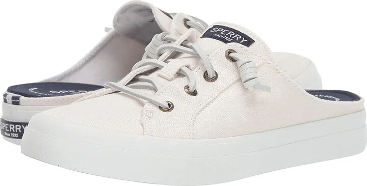 Sperry Crest Vibe Mule Canvas Women's Shoes White : 6.5 M (B)