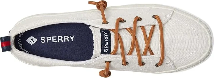 Sperry Crest Vibe Platform Women's Shoes White 2 : 9 M (B), Canvas - Image 2