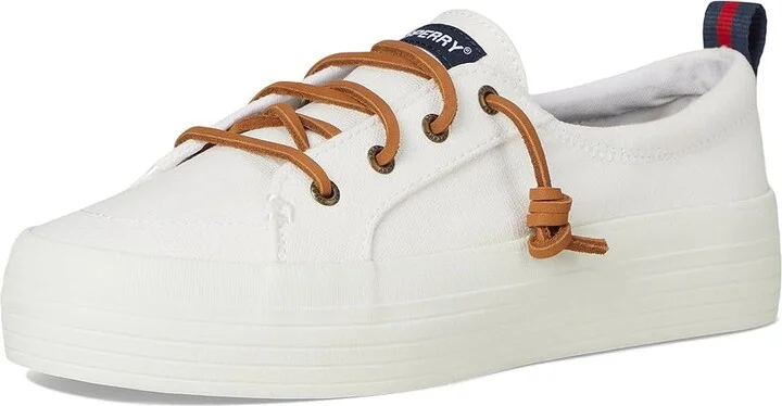Sperry Crest Vibe Platform Women's Shoes White 2 : 9 M (B), Canvas - Image 5