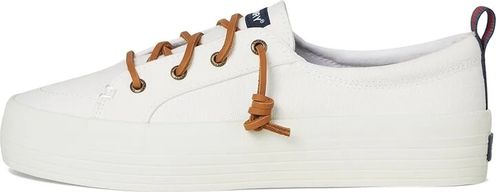 Sperry Crest Vibe Platform Women's Shoes White 2 : 9 M (B), Canvas - Image 6