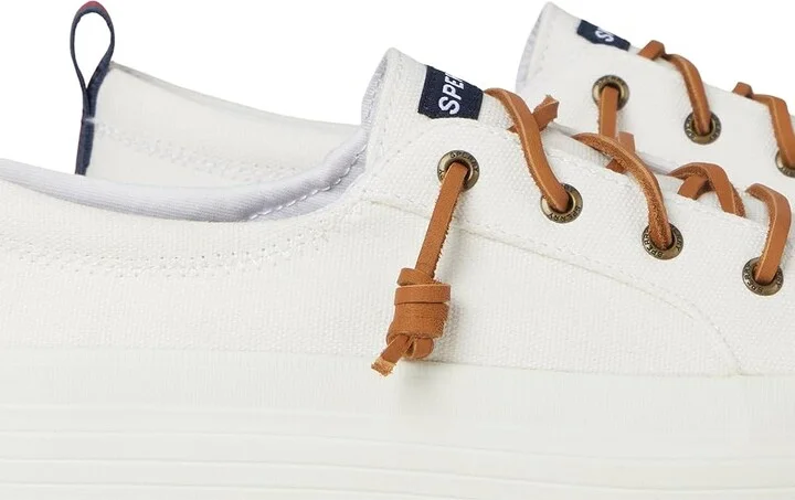 Sperry Crest Vibe Platform Women's Shoes White 2 : 9 M (B), Canvas - Image 7