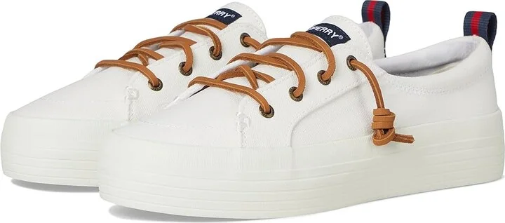 Sperry Crest Vibe Platform Women's Shoes White 2 : 9 M (B), Canvas