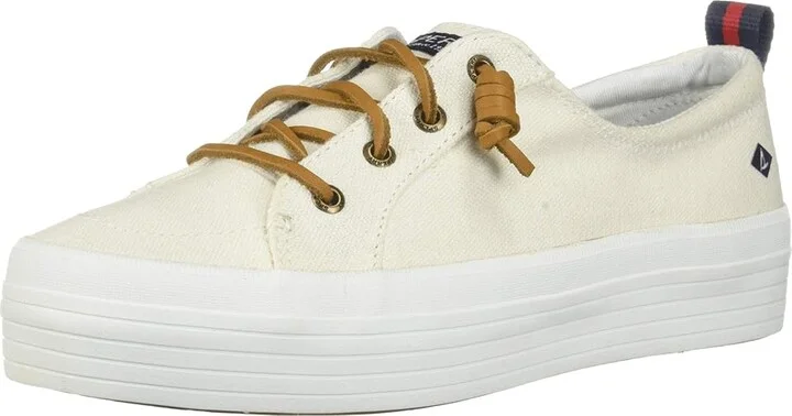 Sperry Crest Vibe Triple Canvas Women's Shoes White : 6.5 M (B) - Image 2