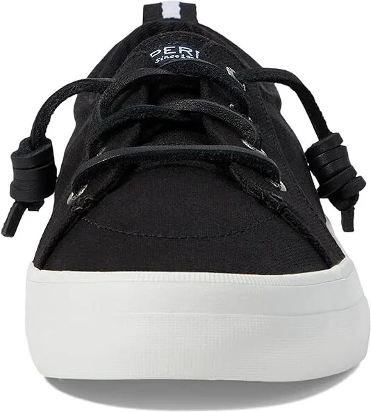 Sperry Crest Vibe Washed Linen Women's Lace up casual Shoes Black : 5.5 M (B), Canvas - Image 6