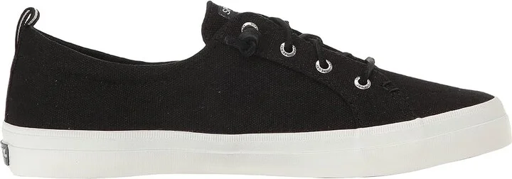 Sperry Crest Vibe Washed Linen Women's Lace up casual Shoes Black : 5.5 M (B), Canvas - Image 8