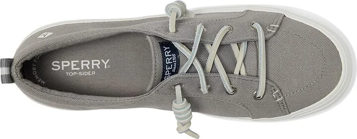 Sperry Crest Vibe Washed Linen Women's Lace up casual Shoes Grey : 5 M (B), Canvas - Image 3