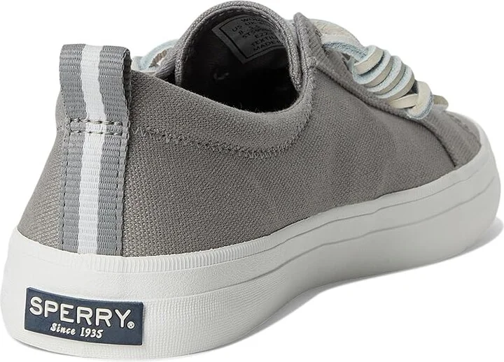 Sperry Crest Vibe Washed Linen Women's Lace up casual Shoes Grey : 5 M (B), Canvas - Image 5