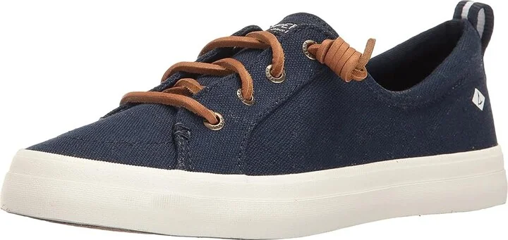 Sperry Crest Vibe Washed Linen Women's Lace up casual Shoes Navy : 5.5 M (B), Canvas - Image 2