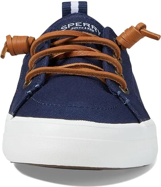 Sperry Crest Vibe Washed Linen Women's Lace up casual Shoes Navy : 5.5 M (B), Canvas - Image 6
