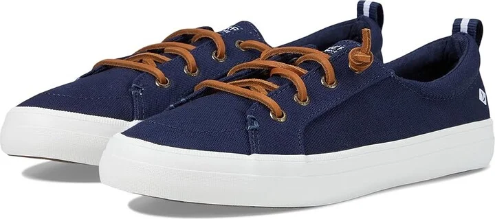 Sperry Crest Vibe Washed Linen Women's Lace up casual Shoes Navy : 5.5 M (B), Canvas