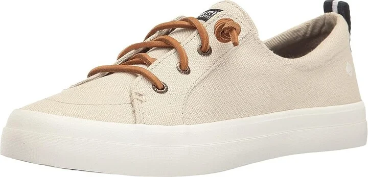 Sperry Crest Vibe Washed Linen Women's Lace up casual Shoes Oat : 7.5 M (B), Canvas - Image 2