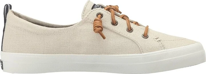 Sperry Crest Vibe Washed Linen Women's Lace up casual Shoes Oat : 7.5 M (B), Canvas - Image 8