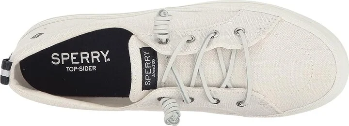 Sperry Crest Vibe Washed Linen Women's Lace up casual Shoes White : 7 M (B), Canvas - Image 3
