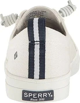 Sperry Crest Vibe Washed Linen Women's Lace up casual Shoes White : 7 M (B), Canvas - Image 5