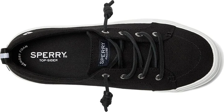 Sperry Crest Vibe Women's Shoes Black 5 : 9.5 M (B), Canvas - Image 2