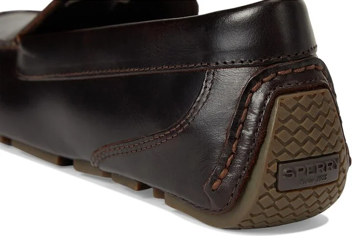 Sperry Davenport Venetian Men's Shoes Dark Brown : 11.5 M (D), Textile/Leather - Image 7