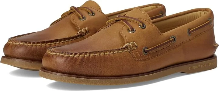 Sperry Gold Cup A/O 2-Eye Men's Lace up casual Shoes Tan : 7 M (D), Leather