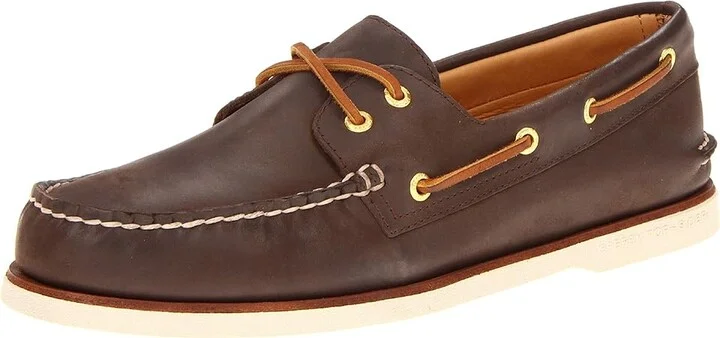 Sperry Gold Cup A/O 2-Eye Men's Slip on Shoes Brown : 9.5 M (D), Leather - Image 2