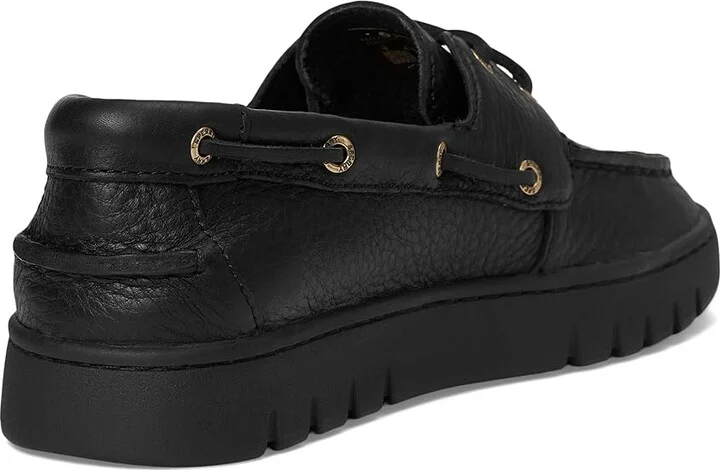 Sperry Keely Boat Women's Shoes Black/Black : 5 M (B), Leather - Image 4