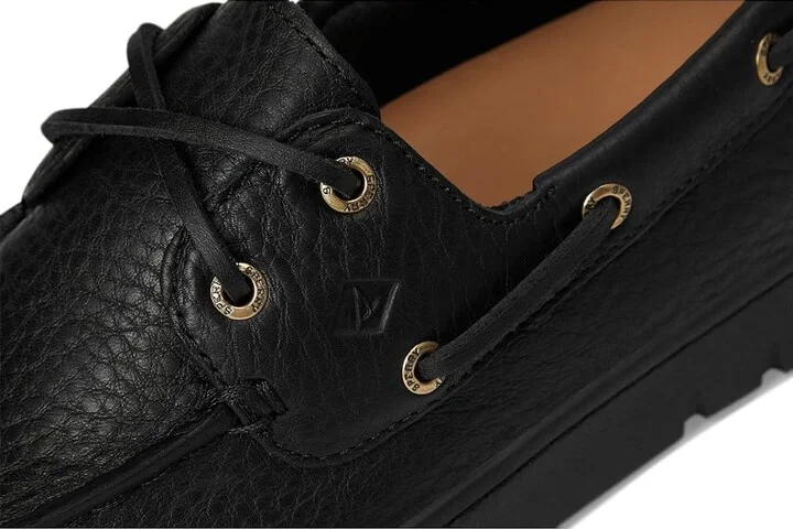 Sperry Keely Boat Women's Shoes Black/Black : 5 M (B), Leather - Image 7