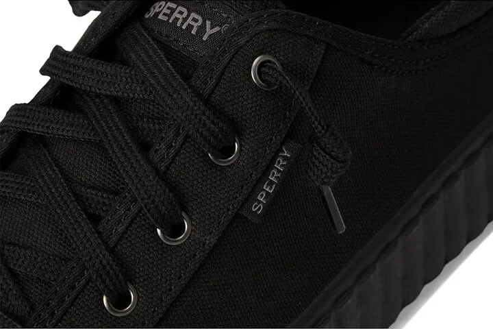 Sperry Pier Wave Platform Lace-Up Women's Shoes Black : 5 M (B), Rubber - Image 7
